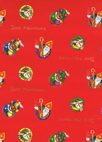 Sinterklaas Cadeaupapier - rood